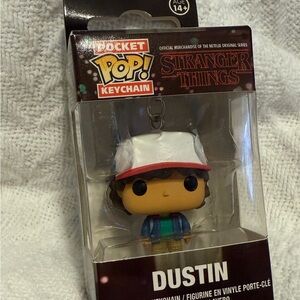 Funko Stranger Things Dustin Keychain - Red, Blue, White
